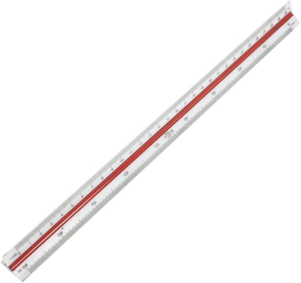 Engineer, Architect Triangular Scale Ruler, 1:100, 1:200, 1:250, 1:300 ...