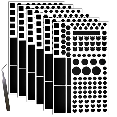 Birllaid Light Blocking Stickers 6PCS, Black Out Stickers, Light Dimming Stickers LED Covers for Routers, Clocks and Electrical Appliances