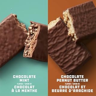 CLIF BUILDERS, Variety Pack of 15 Individually wrapped bars, 20g Protein, 8 Chocolate Mint and 7 Chocolate Peanut Butter Protein Bars, Gluten Free, No Artificial Sweeteners, Prepared in Canada, 1.02 kg