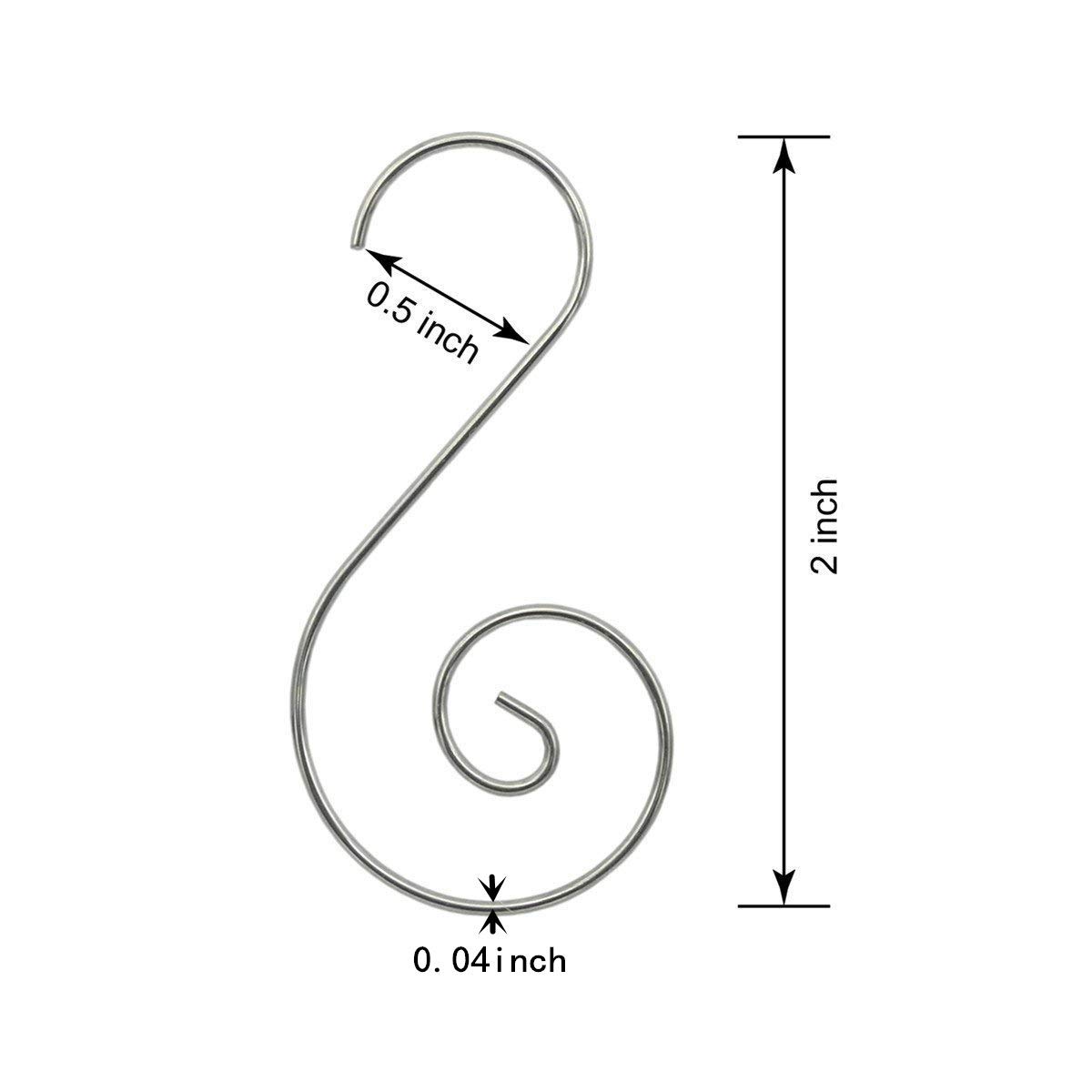 Supoice 160 Pcs Stainless Steel Christmas Ornament Hooks - Perfect for Tree Decorations