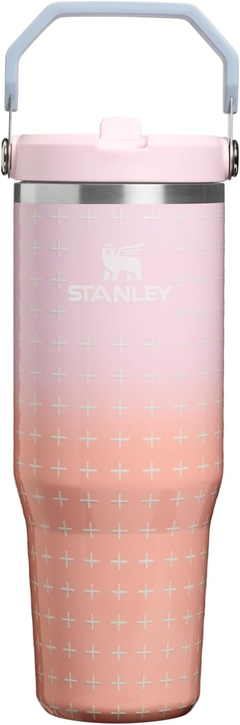 Stanley IceFlow Flip Straw Tumbler with Handle 20 oz | Twist On Lid and Flip Up Straw | Leak Resistant Water Bottle | Insulated Stainless Steel |BPA-Free | Navy image 3