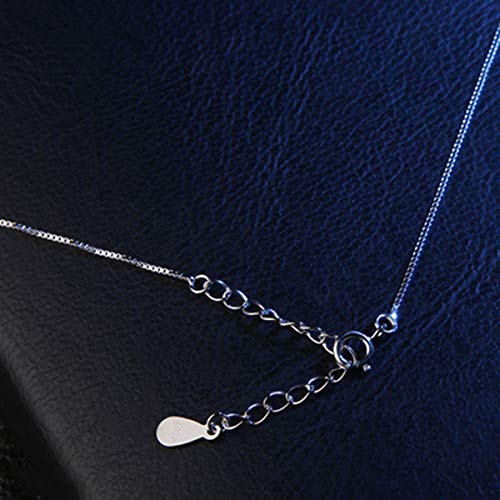 GLYP S925 Sterling zilveren slimme hart engel ketting, een kloppende hanger sleutelbeen ketting sieraden voor vriendin… - Afbeelding 6