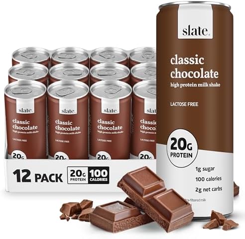 Slate Milk Classic Chocolate 20g High Protein Milk Shake (12 Cans)