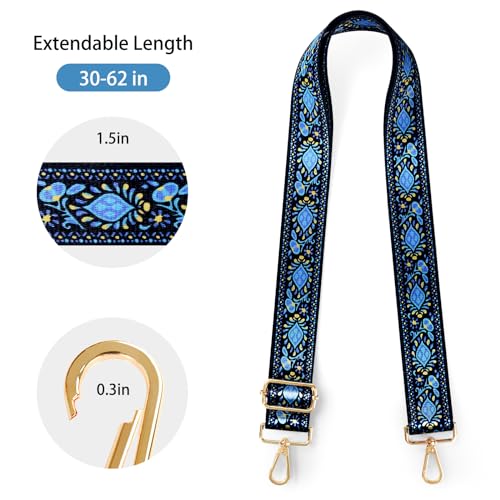 Image of Purse Straps Replacement Crossbody Straps for Purses,Wide Shoulder Strap for Bags Extender Guitar Straps for Handbags