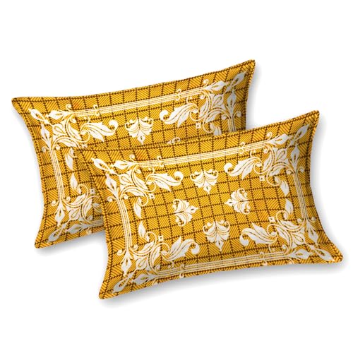 Image of Monique Pure 100% Cotton Double Bed Sheet with 2 Pillow Covers (Bedsheet for Double Bed Cotton