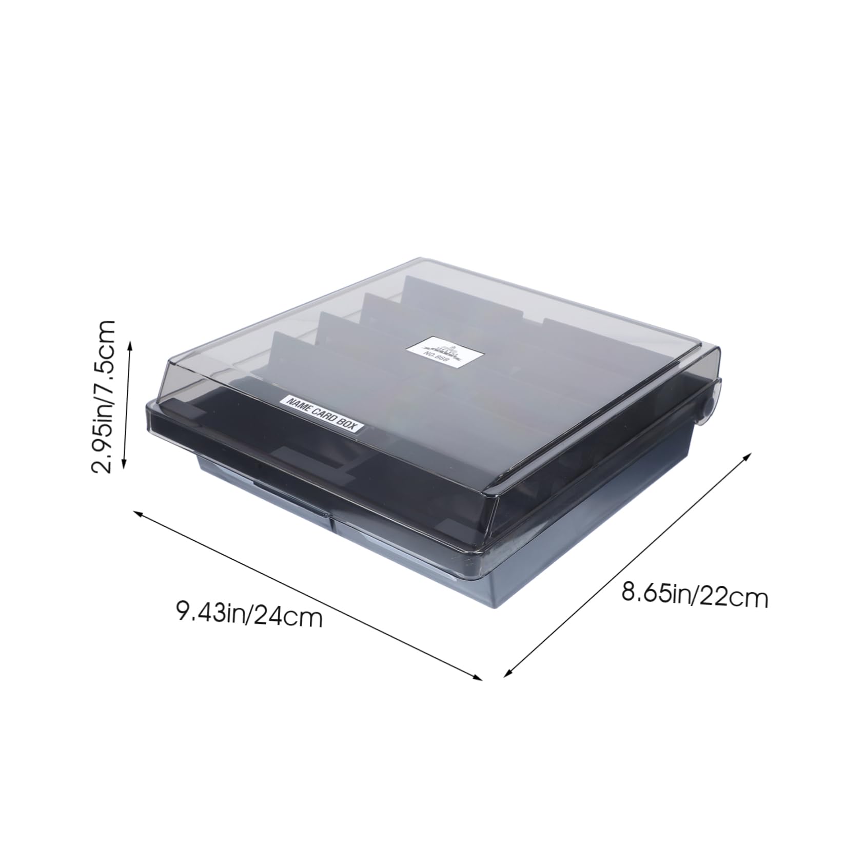 NUOBESTY Visitenkartenbox Einfacher Abs Karten mit 1000 aus Kapazität und Transparente Robuster Kartenorganisator Eleganter Kartenhalter für Büro Professionellen Schreibtisch