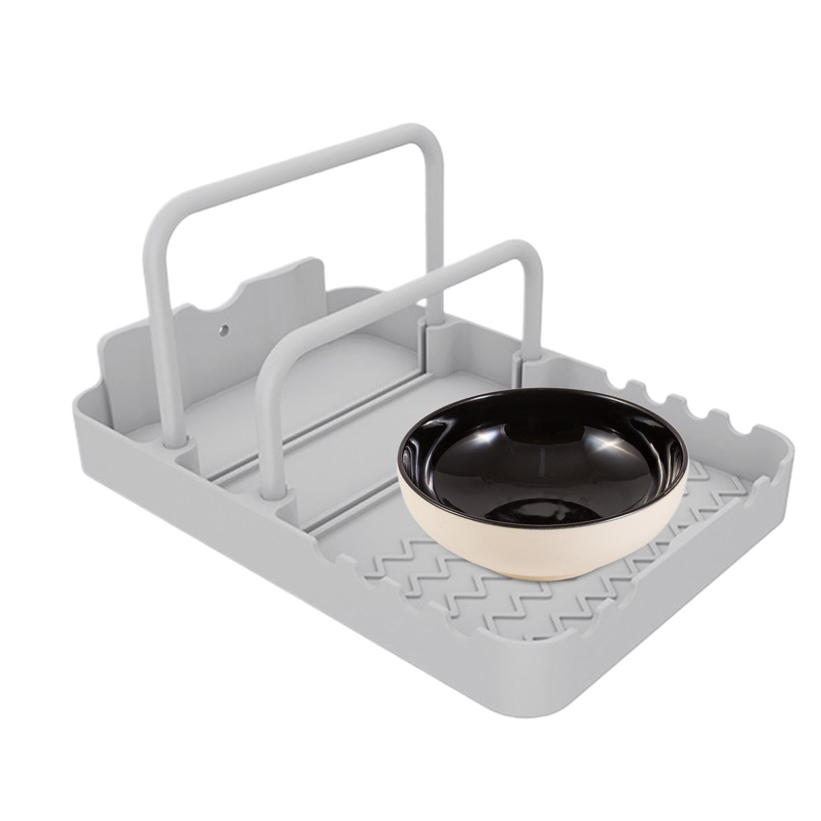 Pannenorganizer voor 5 potten en deksels voor het opbergen van de keuken, pannenopslag, 43,4 x 27,8 x 9,7 cm