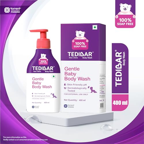 Tedibar Rich Moisturising Baby Body Wash 400ml with Skin Friendly PH | 100% Soap & Alkali Free | Prevents Dryness & Rahses | Dermatologically Test - Image 4