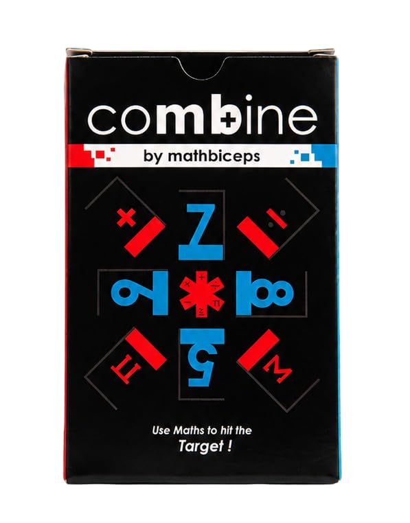 Image of MathBiceps Combine - Educational Math Card Game | Strategy & Mental Math Game for 1-6 Players | 55 Cards | Ages 11+