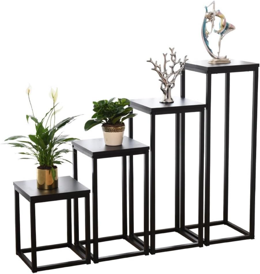 昭和レトロ 木製フレーム 4段折りたたみラック 飾り棚 花台 プランター