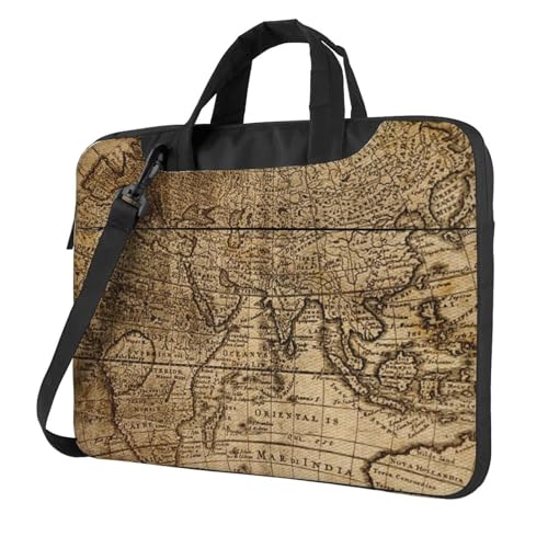 Sac ordinateur portable carte du monde sacoche antichoc bandoulière bureau école