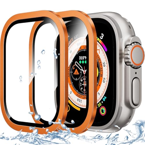 Cadre titane Apple Watch Ultra 2 protection écran verre 49mm