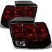 For Ford Mustang Dark Red Tail Lights Brake Lamps Driver Left + Passenger Right Side Replacement Pair