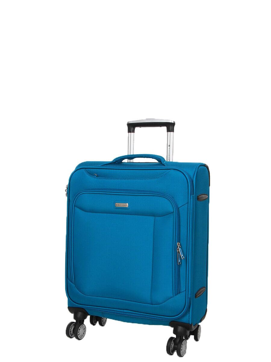 Infinity Leather Lekki zestaw walizek 4-kołowy bagaż kabina podróżna TSA miękka torba, Niebieskozielony, Cabin 21", Bagaż podręczny