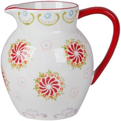 Milk Frothing Pitchers Hand-Painted Retro Ceramic Milk Jug Cold Kettle Household Juice Jug Gravy Jug Creamer (Color : B) (A)