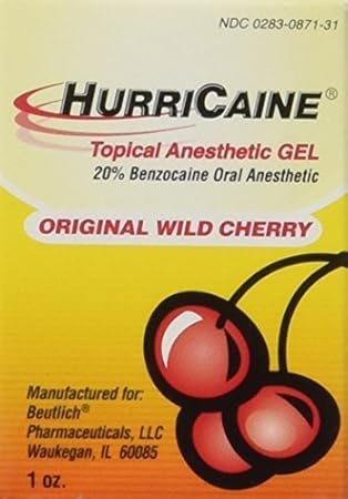 HurriCaine Gel Anestésico Tópico Cereja Selvagem - 28 g por Beutlich
