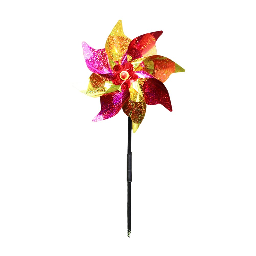 LYEAA Garden Reflective Windmills - Bird Scare Device, 24cm Diameter, PET Material, for Outdoor Protection