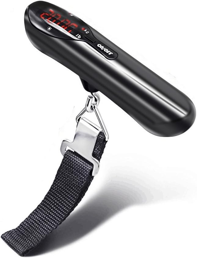 Upgraded Luggage Scale, Wirezoll Digital Hanging Scale with LED Display for Travel, 110 Pounds / 50 Kg, Black