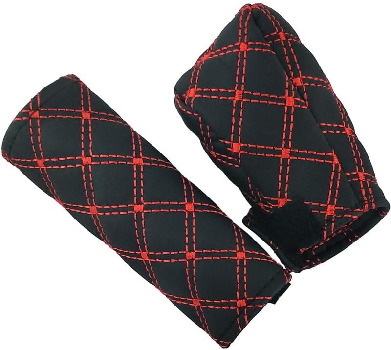 Auto Oprema (AWARD WINNER AT INDIA'S RISING STAR 2024) Car Handbrake Gear Shift Knob Cover For ID-tec Case Sleeve Hand Break Protect (Black & Red)