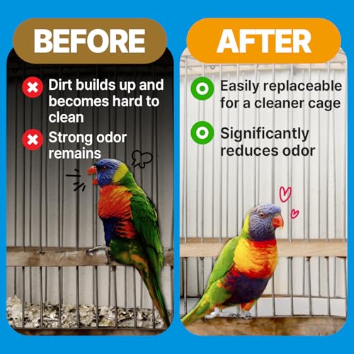 Image of TORTO9 Cage Liner Sheets for Birds - 120 Pack, 31 x 21.5 in, 5.5 lb | Acid-Free & Non-Toxic Paper | Safe Pet Bedding, Craft Supply, Packing & Shipping Use