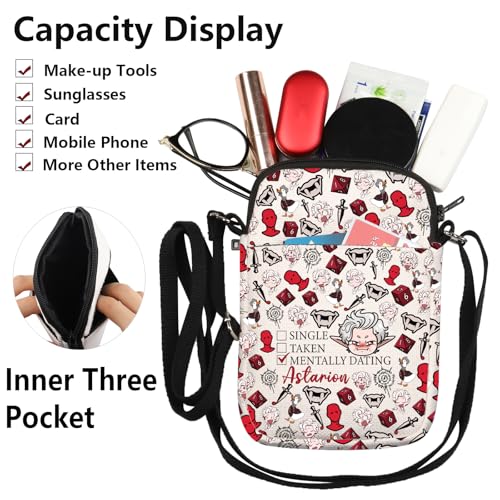 G2TUP BG3 Astarion Crossbody Bag BG3 Astarion Fans Gift Mentally Dating Astarion Shoulder Bag Astarion Messenger Bag3