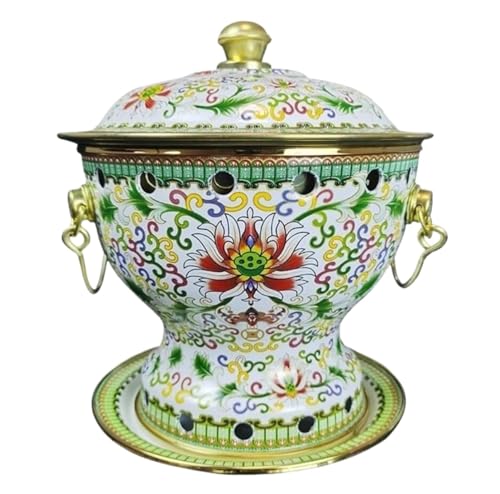 INUUXLG Hotpot for Cooking Hot Pot Durable Enamel Single Hot Pot Desktop Hot Pot Household Boiler Chafing Dish Cooking Pot Kitchenware (Blue 19 * 21cm)