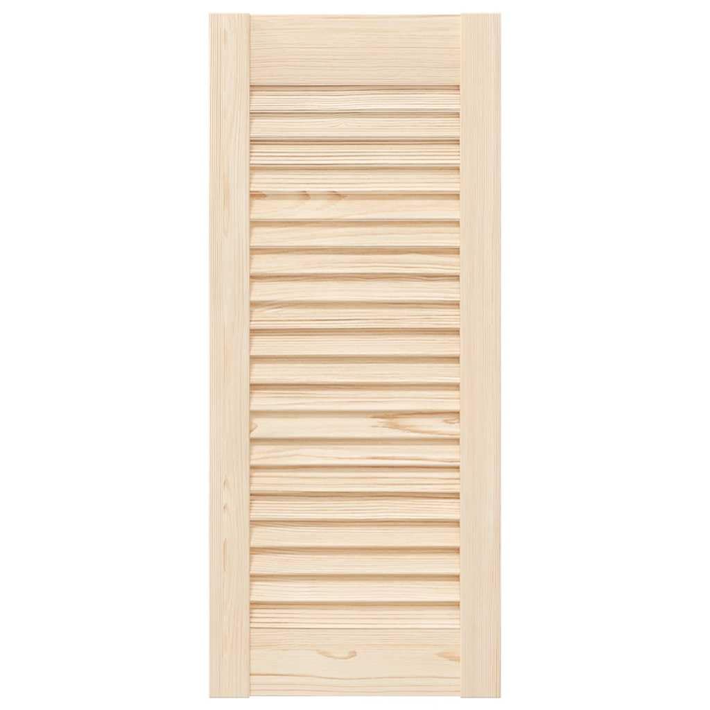 Lot de 2 Porte à Persiennes, Porte d'armoire Panneaux de Placard Garde-Robe Buffet 2 pcs 69x29,5cm bois de pin massif