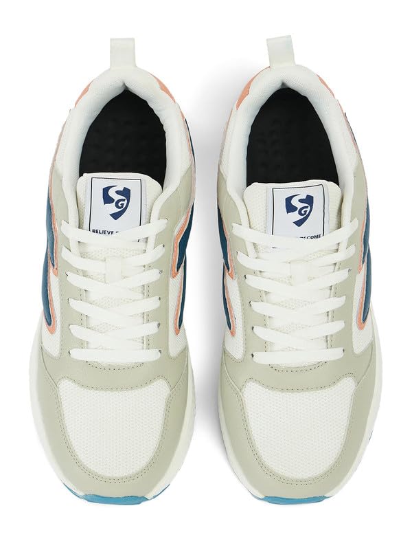 Image of SG Crest Lifestyle Shoes White /Green and Red /White Colour Available | Casual Shoes Men's & Women's | 6 to 11