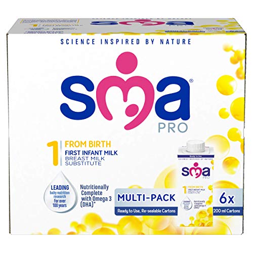 SMA Pro First Infant Milk From Birth, 200 ml, Pack of 6