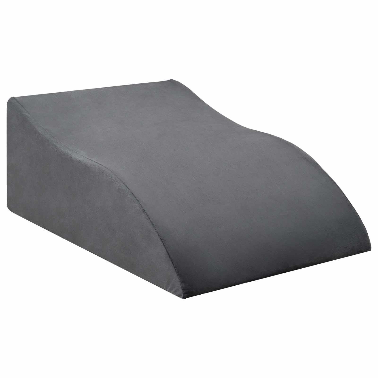 Poduszka na nogi, szara, 68 x 41 x 24 cm, pianka poliuretanowa, ergonomiczna poduszka z pianki memory, oddychająca i łatwa w utrzymaniu, do sypialni i na sofie