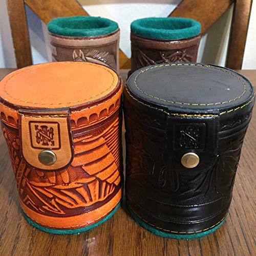 Cubilete Leather Dice Cup Play Casino Traditional Game Handcrafted In Mexico New #TOP4