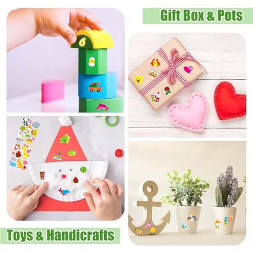 Puffy Stickers for Kids Toddlers, Small Children Sticker Pack, 24 Sheets 3D Sticker Bulk, Mini Party Favor Party Bag Filler Kid Boy Girl (Dinosaur Car Animal Dog Flower Heart Number Food Truck)