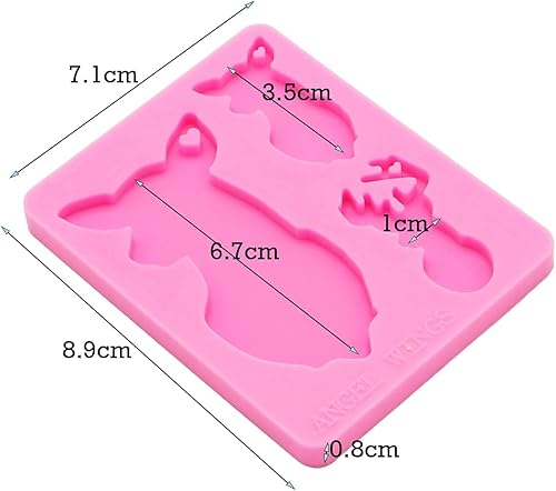 Miniatura 8 de 2 moldes de resina epoxi, moldes de silicona de resina de familia de ciervos, moldes de silicona para llavero de resina brillante, renos brillantes,