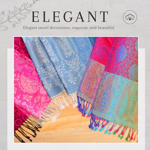 3 Pieces Silk Scarf Pashmina Shawl Wraps Head Scarf for Women3