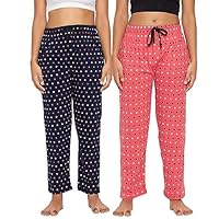 DS FASHION Women Cotton Printed Pyjama|Women Lower|Lounge Pants for Women Pack of 2