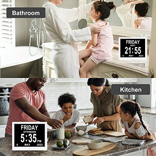 Digital Day Clock For Seniors With 9 Inch Ips Screen, Digital Clock With Date And Day For Elderly, Auto Dimming/ 8 Alarms Clock, Dementia Clock For Vision Impaired, Seniors, Memory Loss #TOP7