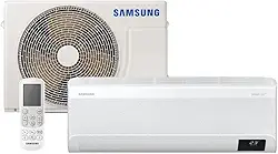 Ar-condicionado Split Inverter Samsung WindFree Connect Sem Vento 12.000 BTUs Frio AR12CVFAMWKNAZ 220V Kit