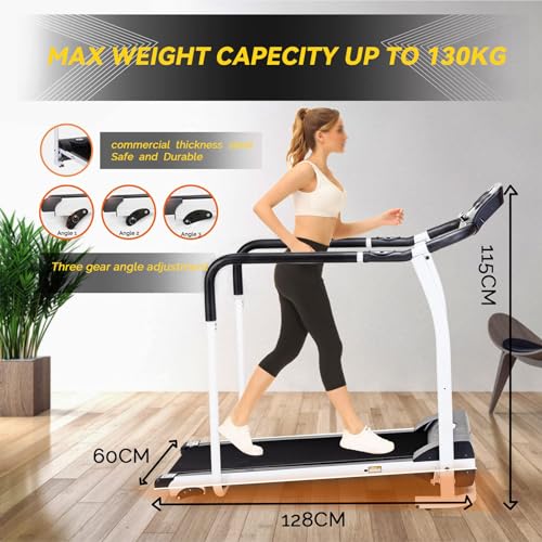 Image of Walking Treadmill for Seniors with Long Handrails for Balance, Recovery Exercise Treadmill,Equipped with Cup Holder, LCD Display