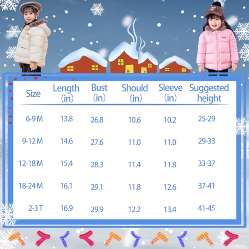 Fairy Baby Infant Baby Boys Winter Coat Cute Bear Ear Hooded Jacket Warm Fleece Outerwear Windproof Toddler Navy 18-24M thumb #6