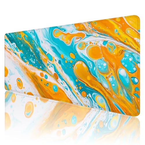 Tapis de souris gamer XXL 1200x600mm imperméable motif abstrait et bords cousus K71