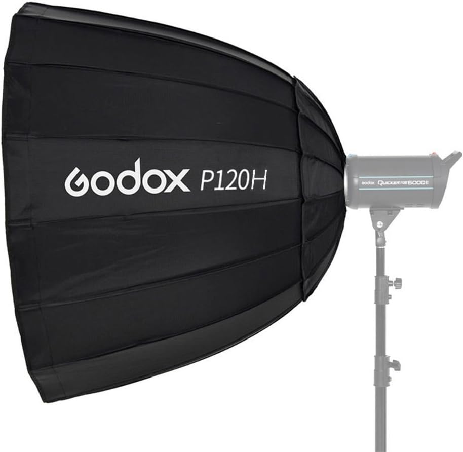 GODOX P90H High-Temperature Resistant Version 35 Inch/ 90cm 16 Rods Portable Umbrella Brolly Reflector for Studio Photo Flash (Black)