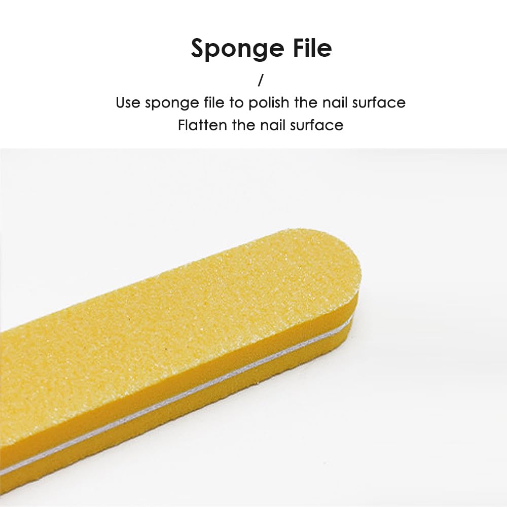 7pcs Nail Art Tools Set Jelly Gel Cleaning Cotton Mini Sponge Rub Strips Dead Skin Forks Wooden Sticks — view 6
