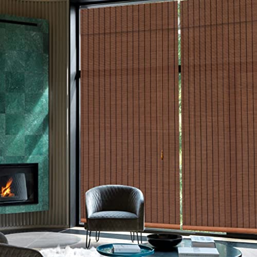 limiao123 Natural Persiana Enrollable Bambú,Persiana Bambú Interiores persianas Protección Solar y Privacidad 55% Tasa Sombreado para Exteriores Interiores (60x110cm(24x43in)) Cover