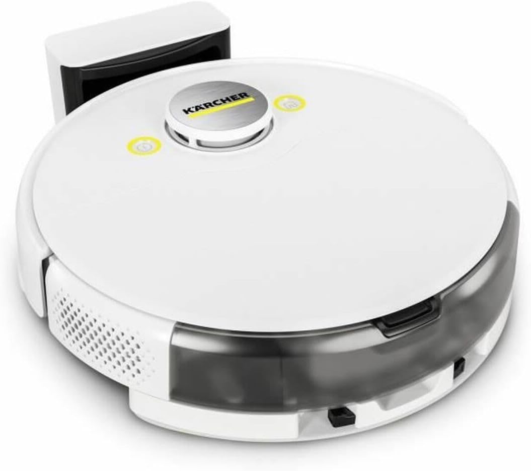 Kärcher RCV 5 Robot Vacuum Cleaner with Wiping Function, App Control, LiDAR Laser Navigation, Dual Laser and AI, Mapping, Room and Obstacle Detection, 5000 Pa, 120 min Running Time, for Hard Floors