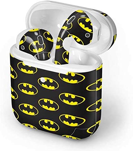 Skinit Decal Audio Skin Compatible with Apple AirPods 2 - Officially Licensed DC Comics Batman Logo All Over Print Design
