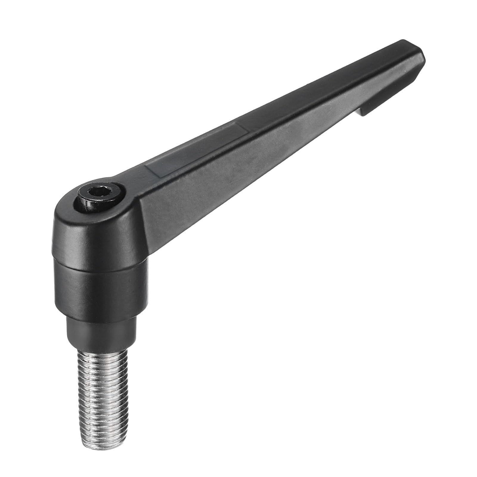 uxcell Adjustable Clamping Lever Handle M16 x 35mm Metric 304 Stainless Steel Male Threaded Stud Hand Knobs Push Button Ratchet Rotating Screw Handles Bolts with Locking Lever Black