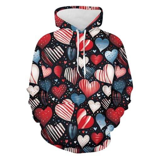 Pull à capuche imprimé 3D haut de gamme au design moderne homme