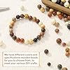 HARFINGTON 100pcs Natural Wooden Beads 8mm King-Wood Round Polished Loose Bead Smooth Spacer Balls Beading for Jewelry Making Bracelets Necklace Earrings Craft DIY #4