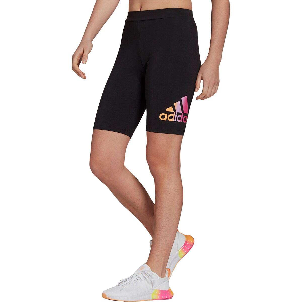 adidas Pantaloncini da bici da donna con logo sfumato