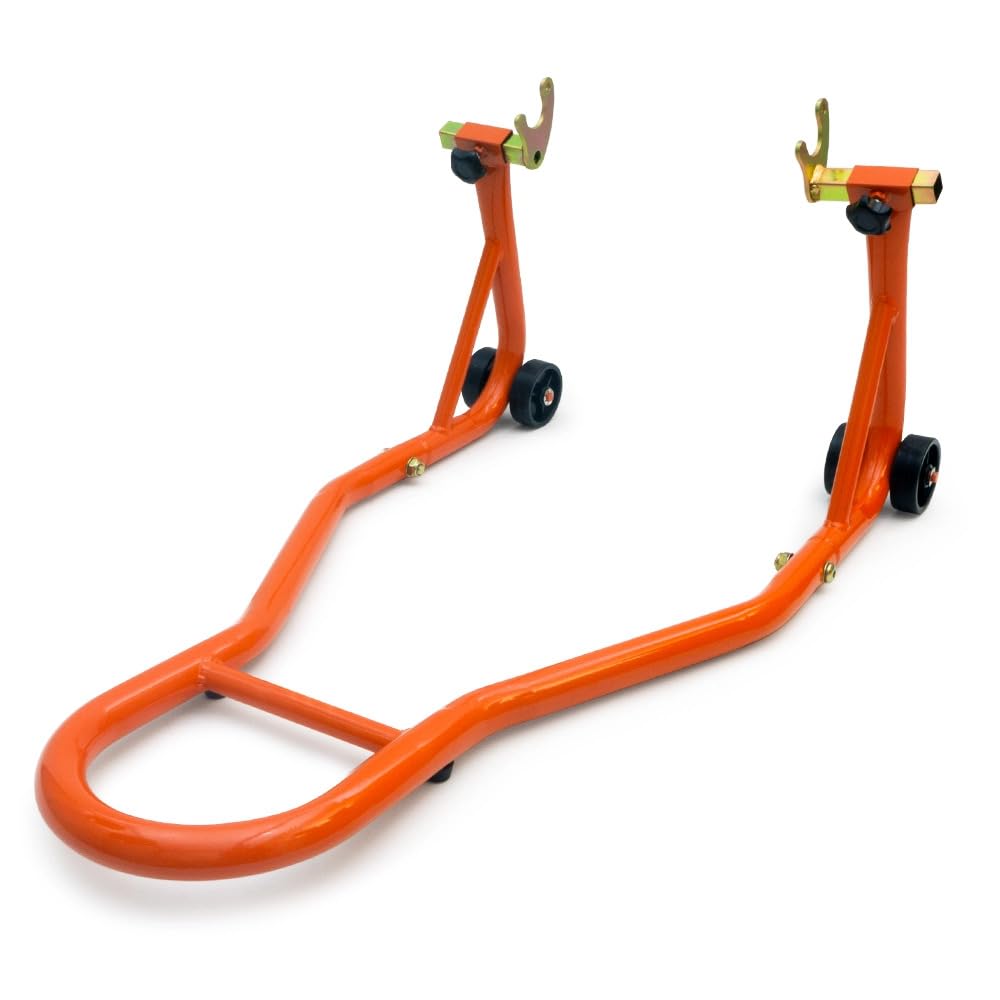 Béquille lève-Moto Support Roue arrière avec fourches pour Prise sur diabolos - Orange